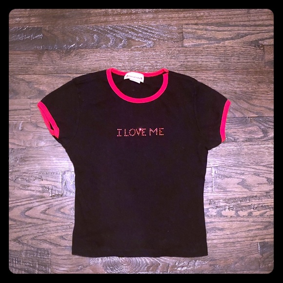 periscope Other - Black top with rhinestone in red I love me.❤️❣️